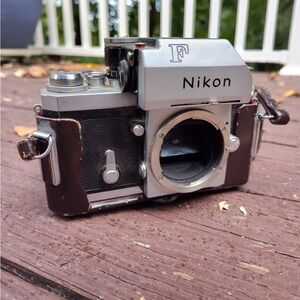 Nikon Vintage Black and Silver Camera Body